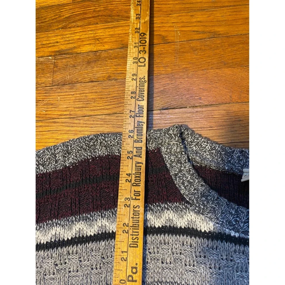 Vintage 90s Alpine Ridge Striped Knit Sweater Geometric Pattern Pullover‎ Mens L